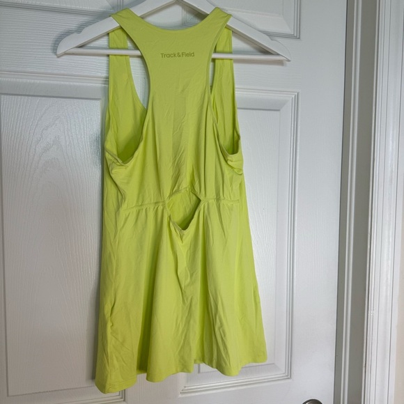 Track & Field Neon Yellow Tank Top Brazilian Sports Running Fitness Women Size L - Picture 3 of 9